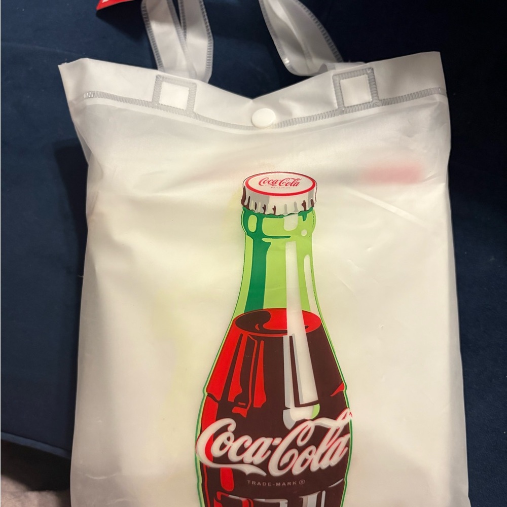 Coca-Cola White Tote with Iconic Bottle Design